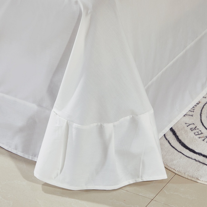 91家纺网 家纺一手货源 找家纺 晶缦家纺 2025新款喷气全棉13376纯棉斜纹纯色床单-沐兰 沐兰-本白