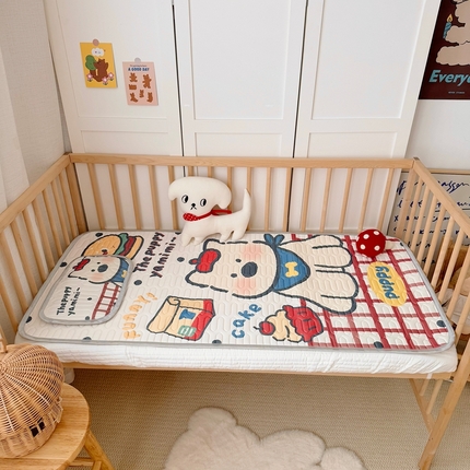 91家纺网 家纺一手货源 找家纺 美乐迪家纺 2025新款儿童乳胶凉席 高地狗