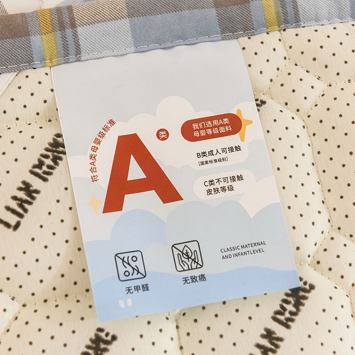 91家纺网 家纺一手货源 找家纺 恋绒家纺 无印风高低床学生床褥水洗棉宿舍上下铺软床垫 灰蓝格