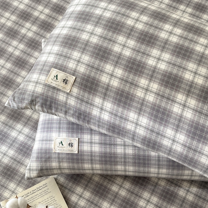 91家纺网 家纺一手货源 找家纺 21度C 2025新款A类全棉母婴级四件套单品系列-单枕套 可可灰