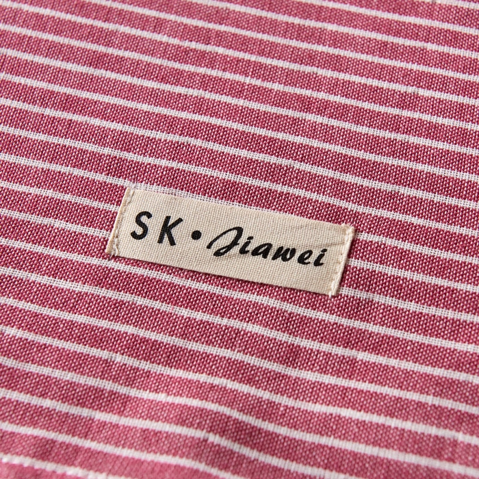 91家纺网 家纺一手货源 找家纺 朴尔家纺-毛巾被 2025新款日系条纹全棉三层纱布枕巾 简约条纹枕巾红