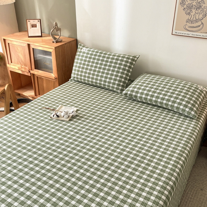 91家纺网 家纺一手货源 找家纺 21度C 2025新款A类全棉母婴级四件套单品系列-单床单 澳白绿