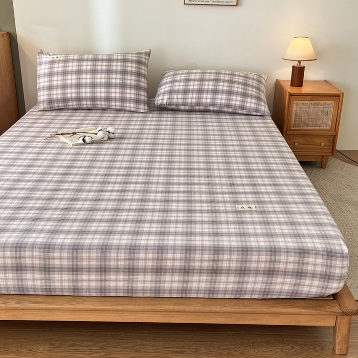 91家纺网 家纺一手货源 找家纺 21度C 2025新款A类全棉母婴级四件套单品系列-单床笠 可可粉