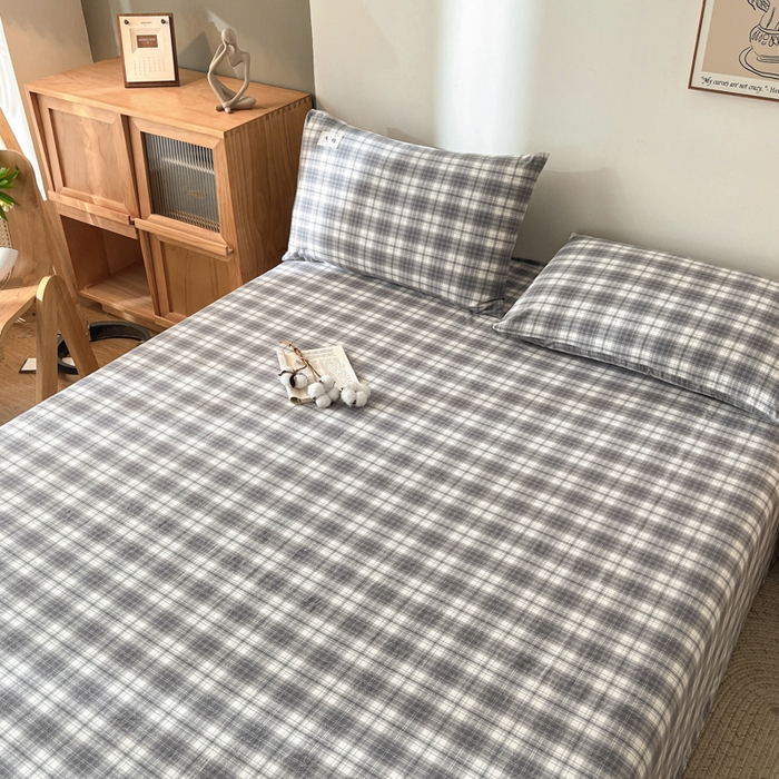 91家纺网 家纺一手货源 找家纺 21度C 2025新款A类全棉母婴级四件套单品系列-单床单 可可灰