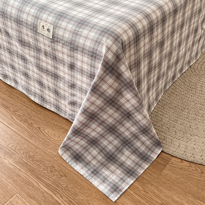 91家纺网 家纺一手货源 找家纺 21度C 2025新款A类全棉母婴级四件套单品系列-单床单 可可粉