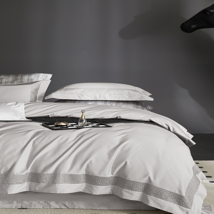 91家纺网 家纺一手货源 找家纺 爱情故事2025春夏居家新品四件套 臻彩（灰）