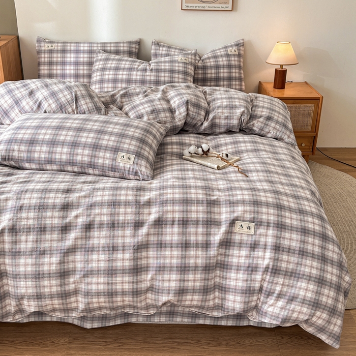 91家纺网 家纺一手货源 找家纺 21度C 2025新款A类全棉母婴级四件套单品系列-单被套 可可粉