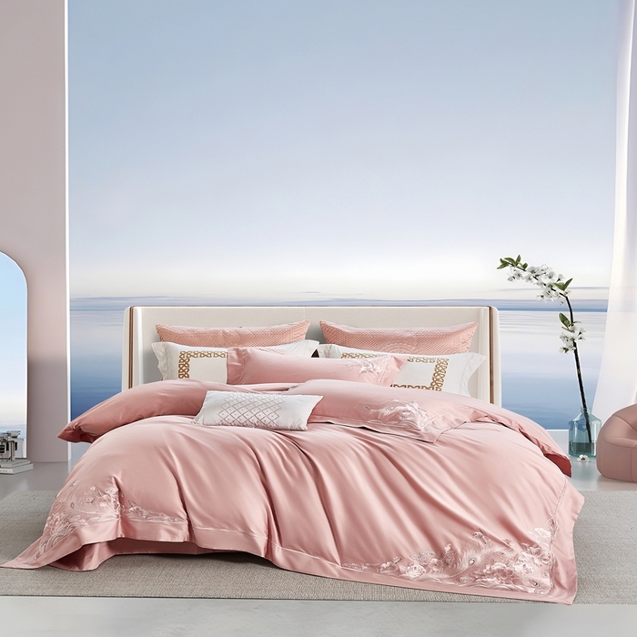 91家纺网 家纺一手货源 找家纺 爱情故事2025春夏居家新品四件套 幸福花语