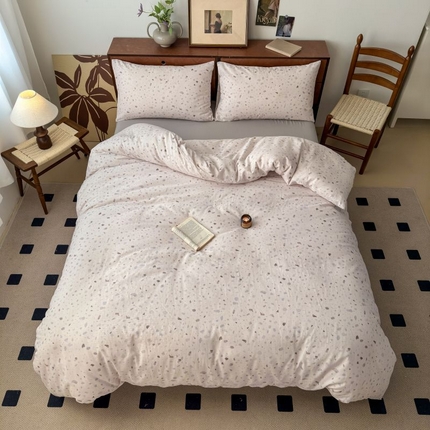 典曼家纺 2025新款双层纱小清新印花四件套-床拍 卢卡