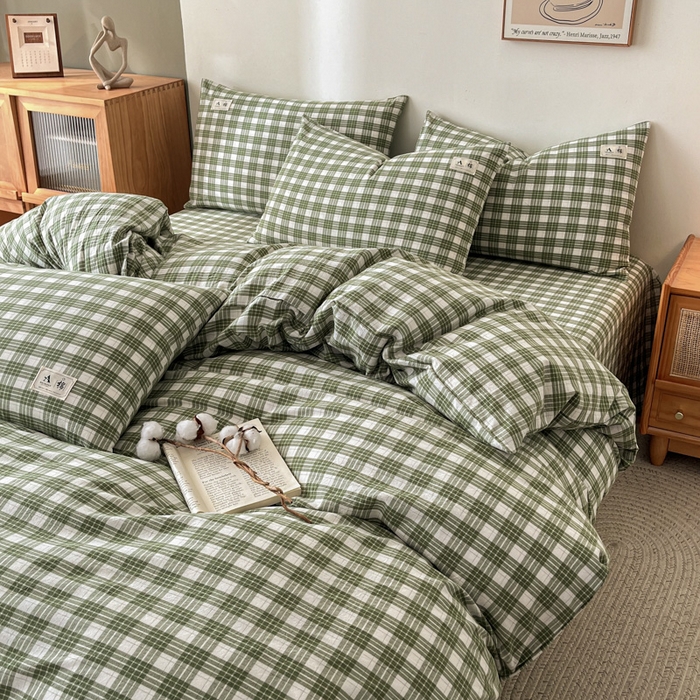 91家纺网 家纺一手货源 找家纺 21度C 2025新款A类全棉母婴级四件套单品系列-四件套 澳白绿