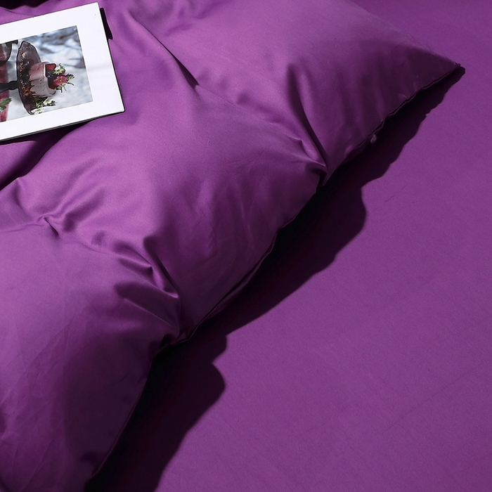 91家纺网 家纺一手货源 找家纺 晶缦家纺 2025新款全棉纯棉50支双股贡缎长绒棉纯色单品被套 绮芸-罗兰紫 