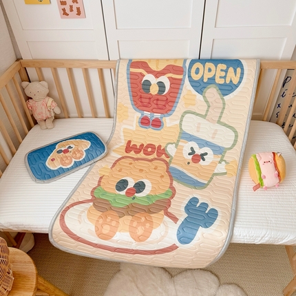 美乐迪家纺 2025新款儿童乳胶凉席 汉堡