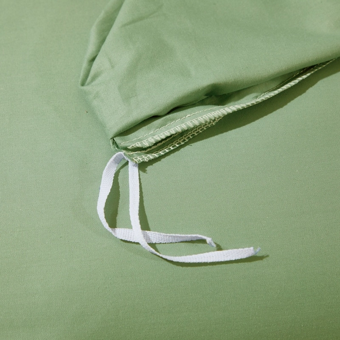 91家纺网 家纺一手货源 找家纺 晶缦家纺 2025新款喷气全棉13376纯棉斜纹纯色被套-沐兰 沐兰-抹茶绿