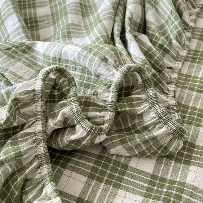 91家纺网 家纺一手货源 找家纺 21度C 2025新款A类全棉母婴级四件套单品系列-单床笠 澳白绿