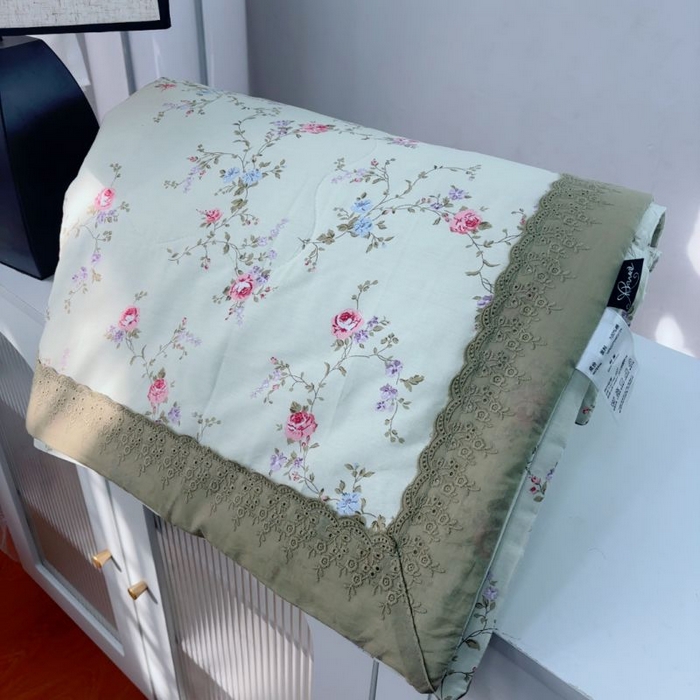 91家纺网 家纺一手货源 找家纺 （总）暖居 2025新款纯棉法式包边全棉夏被可机洗纯棉空调被夏凉被跑量款