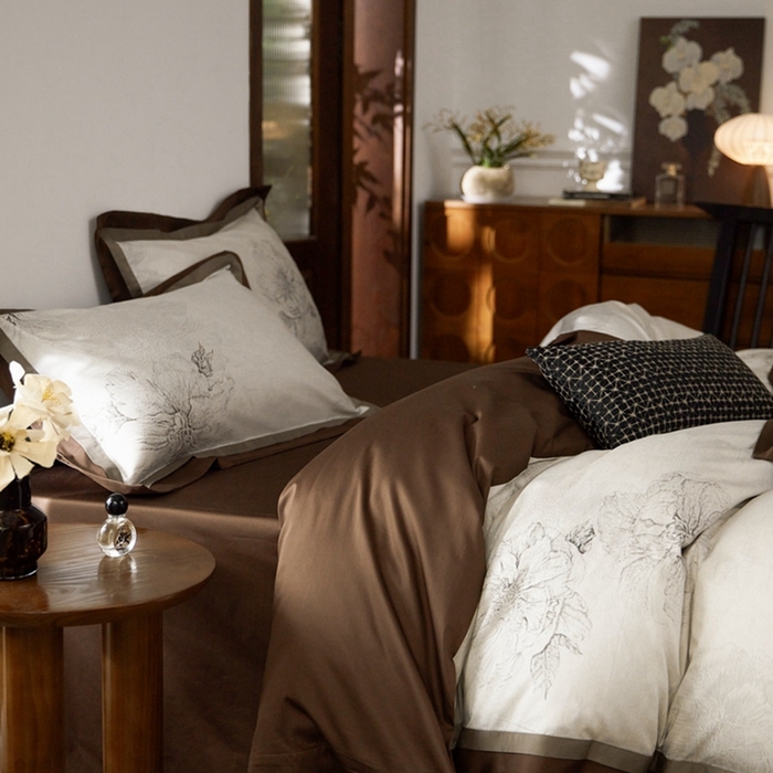 91家纺网 家纺一手货源 找家纺 由丽家纺 2025新款数码印花四件套 觅柔