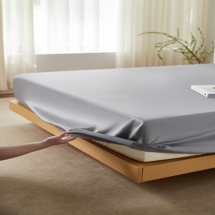 简纯主义 2025新款100s超细旦天丝-单床笠 暮蓝