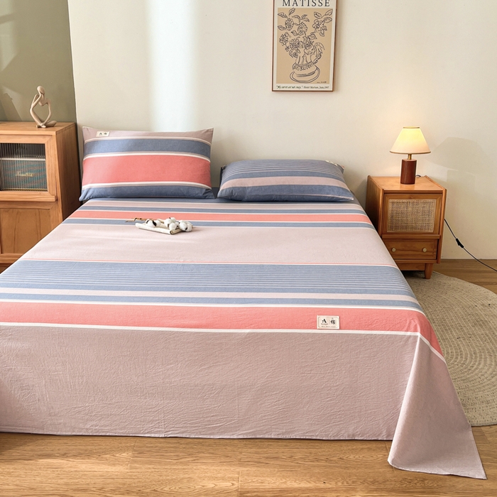 91家纺网 家纺一手货源 找家纺 21度C 2025新款A类全棉母婴级四件套单品系列-单床单 莱卡条