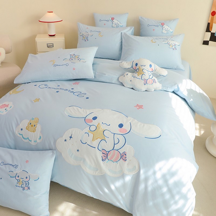 91家纺网 家纺一手货源 找家纺 绒棉世家 2025绒棉世家新款全棉水洗棉贴布绣专版四件套 玉贵狗