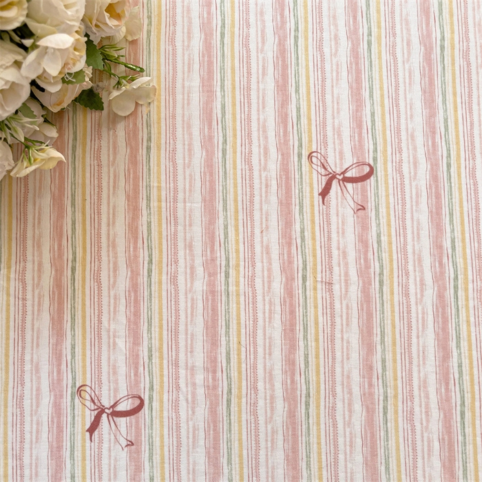 91家纺网 家纺一手货源 找家纺 名兮家居 2025新款全棉双层纱床笠 双层纱-蝴蝶结