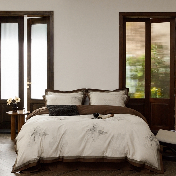 91家纺网 家纺一手货源 找家纺 由丽家纺 2025新款数码印花四件套 觅柔