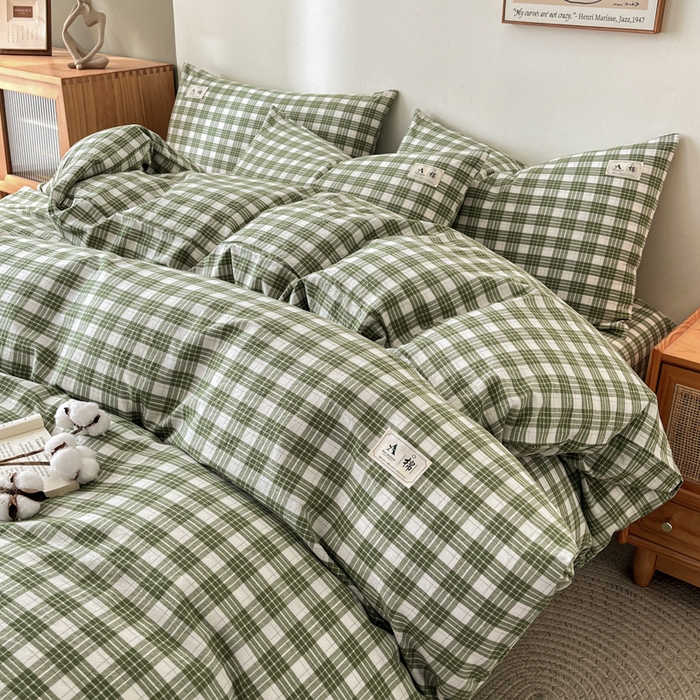 91家纺网 家纺一手货源 找家纺 21度C 2025新款A类全棉母婴级四件套单品系列-四件套 澳白绿