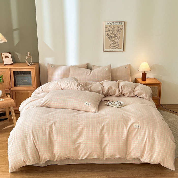 91家纺网 家纺一手货源 找家纺 21度C 2025新款A类全棉母婴级四件套单品系列-四件套 春野玉