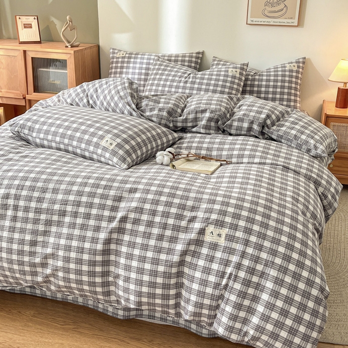 91家纺网 家纺一手货源 找家纺 21度C 2025新款A类全棉母婴级四件套单品系列-单被套 澳白灰