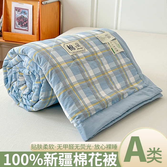 91家纺网 家纺一手货源 找家纺 佰丝居 2025新款A类水洗棉夏被100%新疆棉花被空调被夏凉被 莫妮卡