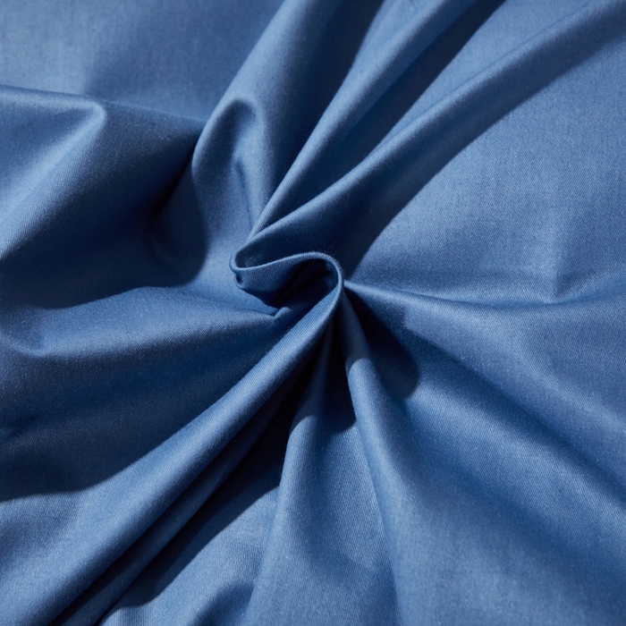 91家纺网 家纺一手货源 找家纺 晶缦家纺 2025新款喷气全棉13376纯棉斜纹纯色床单-沐兰 沐兰-牛仔蓝
