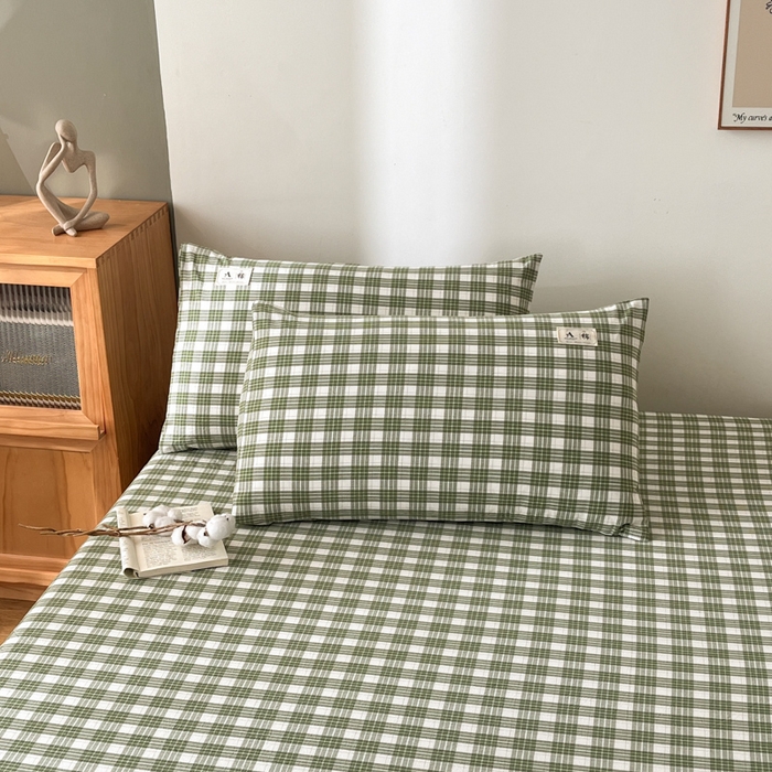 91家纺网 家纺一手货源 找家纺 21度C 2025新款A类全棉母婴级四件套单品系列-单枕套 澳白绿