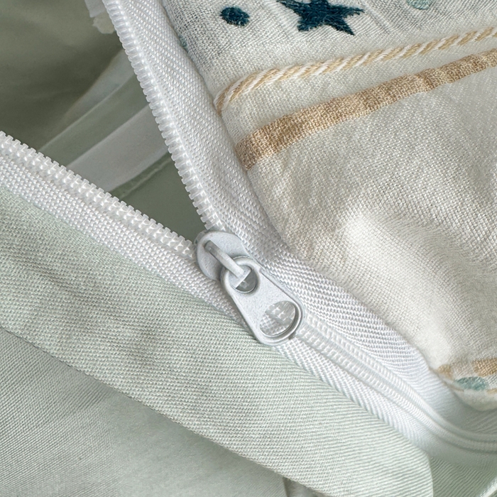 91家纺网 家纺一手货源 找家纺 简宜家居（朝初家纺） 2025新款40支全棉提花四件套（简川-星辰系列） 星辰-冰蓝