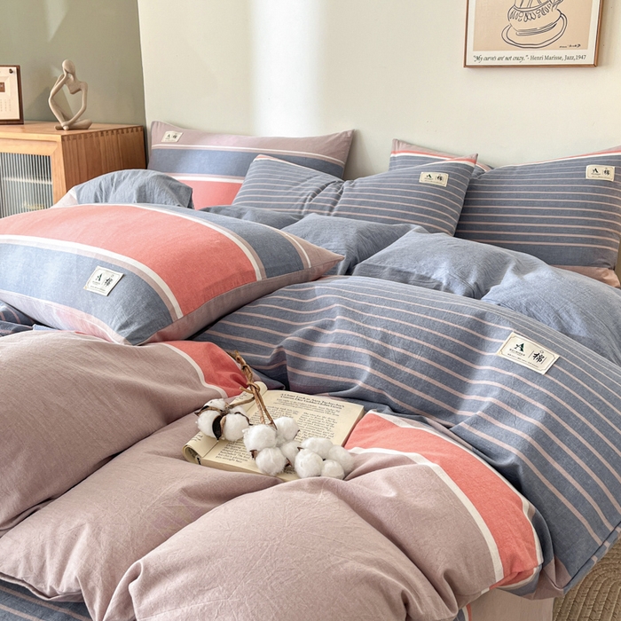 91家纺网 家纺一手货源 找家纺 21度C 2025新款A类全棉母婴级四件套单品系列-单被套 莱卡条