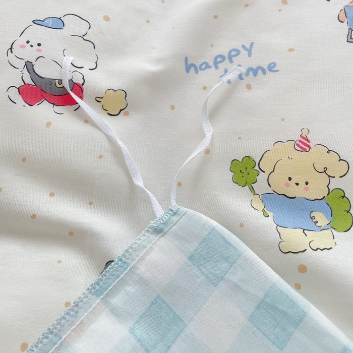 91家纺网 家纺一手货源 找家纺 铭博家纺 2025新款直播爆款100%全棉吊边一字绣工艺款13070印花全棉四件套 养乐多多