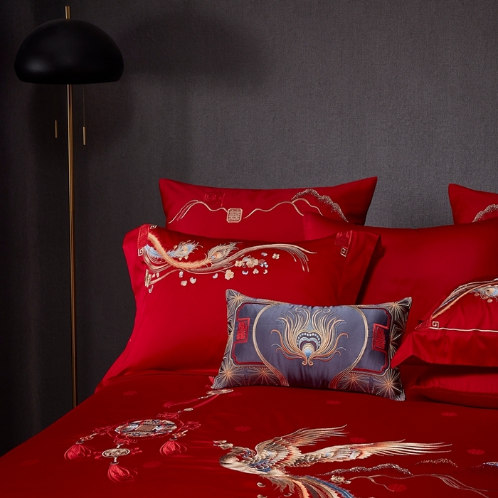 91家纺网 家纺一手货源 找家纺 爱情故事2025新款婚庆新品 喜结连理