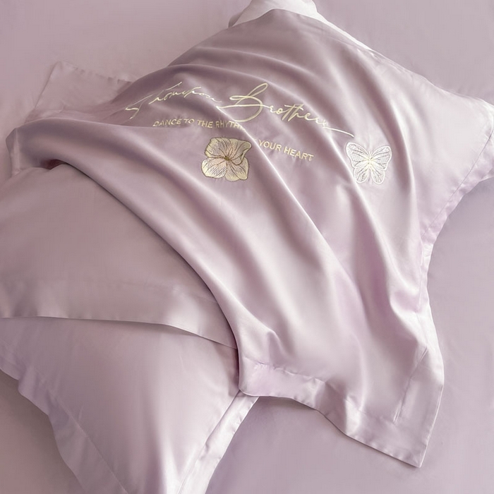 91家纺网 家纺一手货源 找家纺 欧乐蒂 2025新款A类亲肤棉刺绣四件套-蝶舞 蝶舞-黛紫