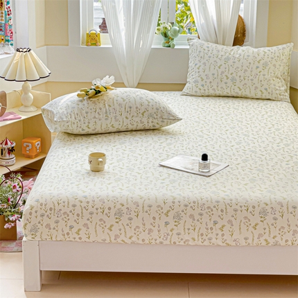 名兮家居 2025新款全棉双层纱床笠 双层纱-晴天兔