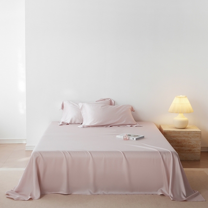 简纯主义 2025新款100s超细旦天丝系列床单单件-单床单 柔霜粉