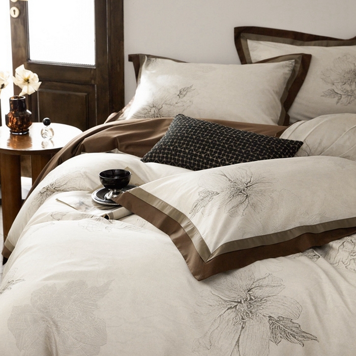 91家纺网 家纺一手货源 找家纺 由丽家纺 2025新款数码印花四件套 觅柔