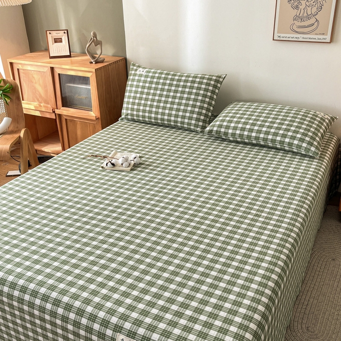 91家纺网 家纺一手货源 找家纺 21度C 2025新款A类全棉母婴级四件套单品系列-单床单 澳白绿