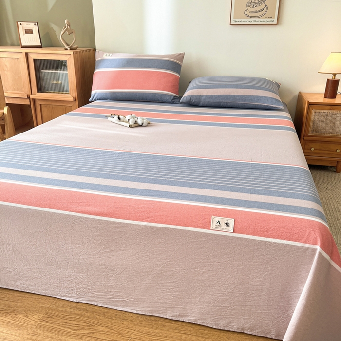 91家纺网 家纺一手货源 找家纺 21度C 2025新款A类全棉母婴级四件套单品系列-单床单 莱卡条