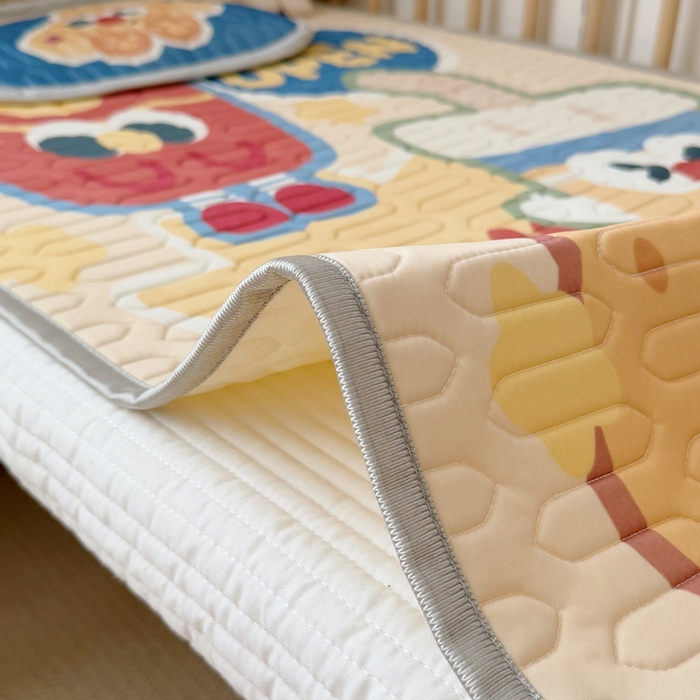 91家纺网 家纺一手货源 找家纺 美乐迪家纺 2025新款儿童乳胶凉席 汉堡