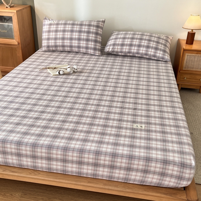 91家纺网 家纺一手货源 找家纺 21度C 2025新款A类全棉母婴级四件套单品系列-单床笠 可可粉