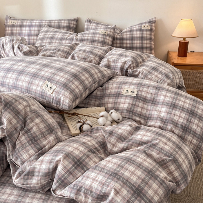 91家纺网 家纺一手货源 找家纺 21度C 2025新款A类全棉母婴级四件套单品系列-单被套 可可粉