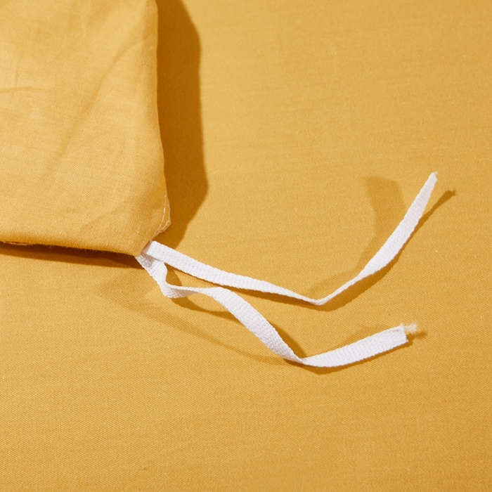 91家纺网 家纺一手货源 找家纺 晶缦家纺 2025新款喷气全棉13376纯棉斜纹纯色被套-沐兰 沐兰-杏黄