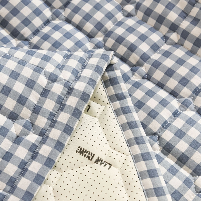 91家纺网 家纺一手货源 找家纺 恋绒家纺 无印风高低床学生床褥水洗棉宿舍上下铺软床垫 蓝小格