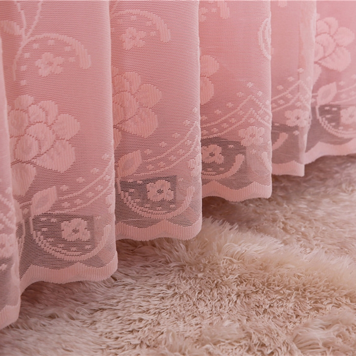 91家纺网 家纺一手货源 找家纺 情恒家纺 2025新款蕾丝床裙三件套系列-月满花香 玉色