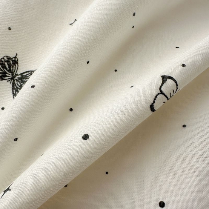 91家纺网 家纺一手货源 找家纺 典曼家纺 2025新款双层纱小清新印花四件套-床拍 蝶梦