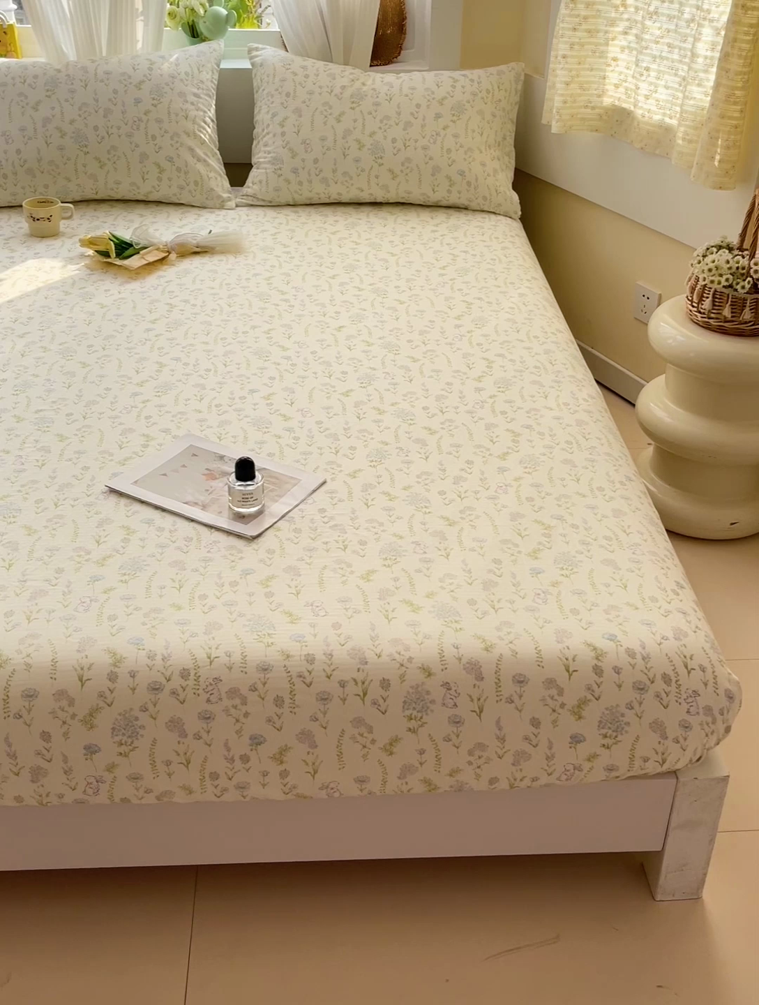 91家纺网 家纺一手货源 找家纺 （总）名兮家居 2025新款全棉双层纱床笠