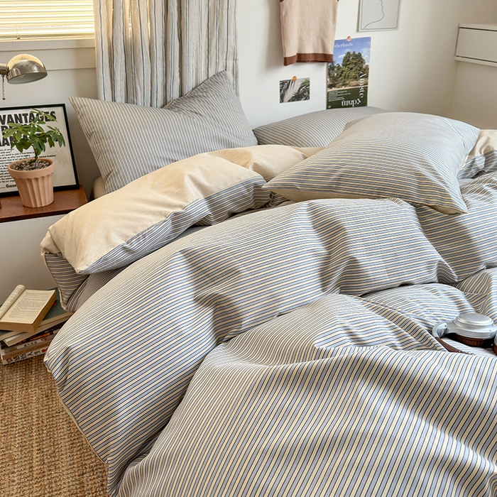 91家纺网 家纺一手货源 找家纺 麦伦家居 2025春夏新品全棉斜纹40支13372系列 条纹时代